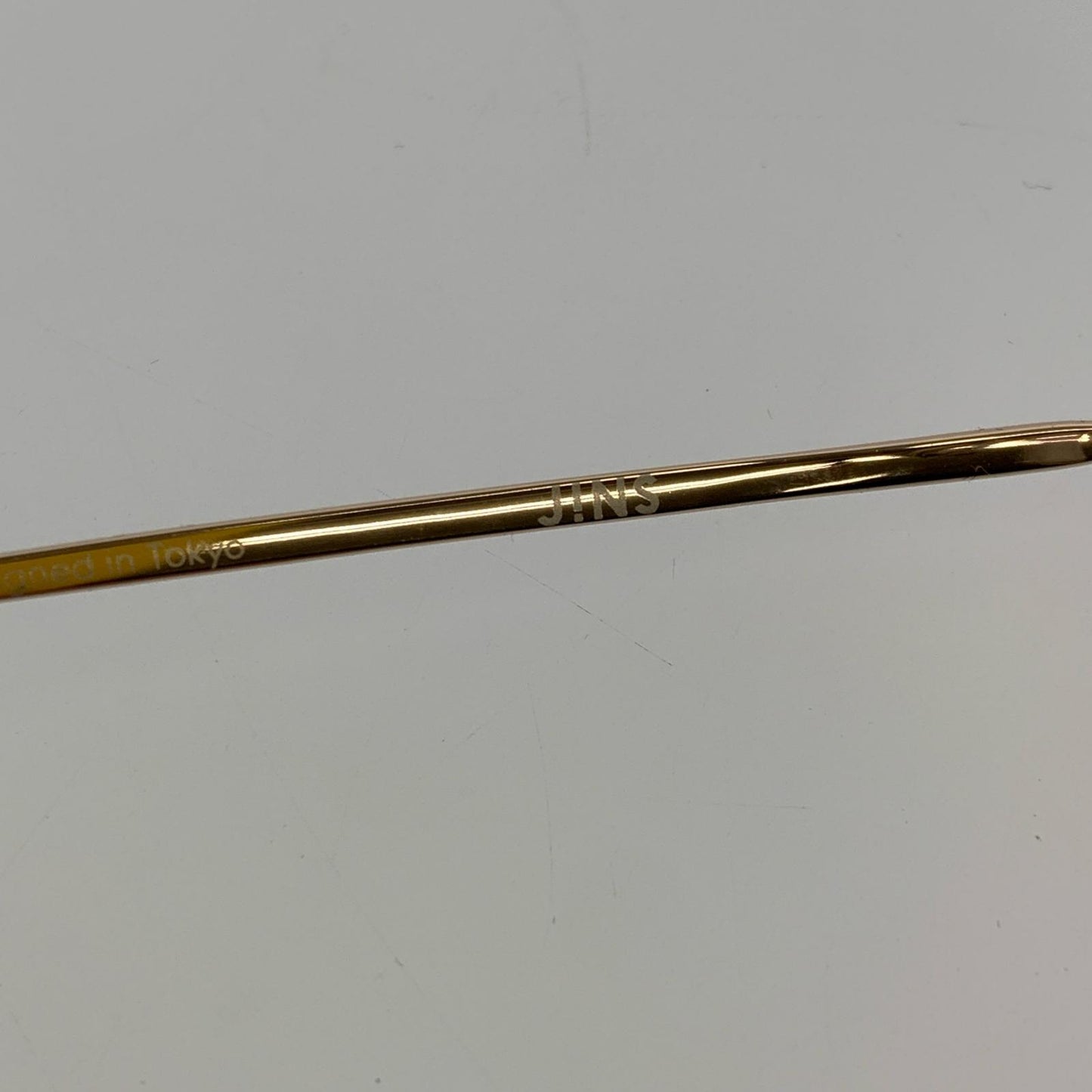 JINS | ジンズ All Titanium メガネ UTF-22A-224AT ｻｲｽﾞ:48□20　度入りメガネ ゴールド