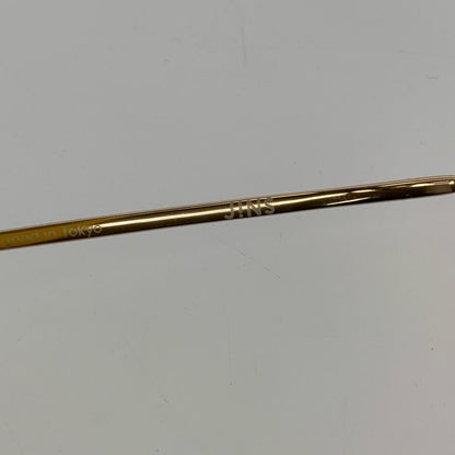 JINS | ジンズ All Titanium メガネ UTF-22A-224AT ｻｲｽﾞ:48□20　度入りメガネ ゴールド
