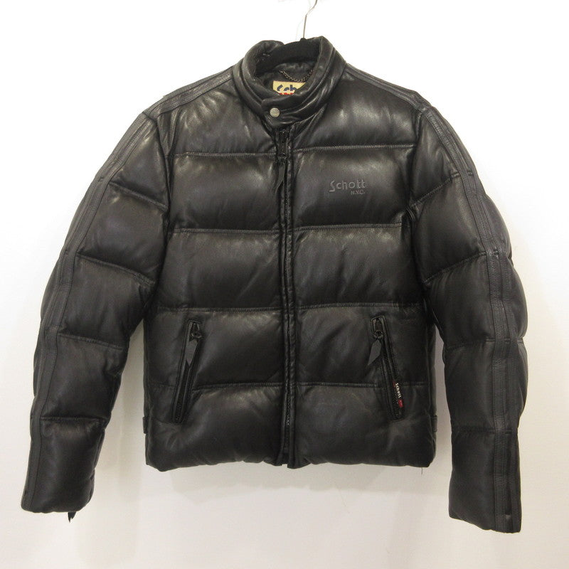 schott | ショット モーターサイクル レザーダウン ジャケット ダウンジャケット 3141023 ブラック サイズ：XL