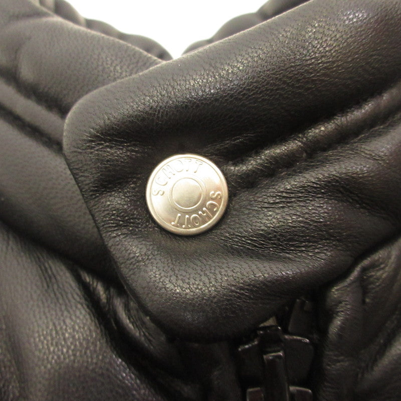 schott | ショット モーターサイクル レザーダウン ジャケット ダウンジャケット 3141023 ブラック サイズ：XL