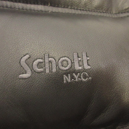 schott | ショット モーターサイクル レザーダウン ジャケット ダウンジャケット 3141023 ブラック サイズ：XL