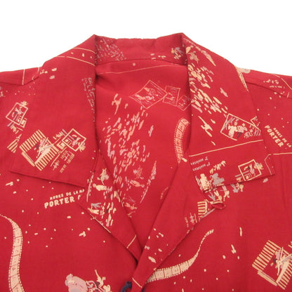 PORTER CLASSIC | ポータークラシック ALOHA SHIRT FRENCH FILM その他トップス PC-024-2153 レッド サイズ：S