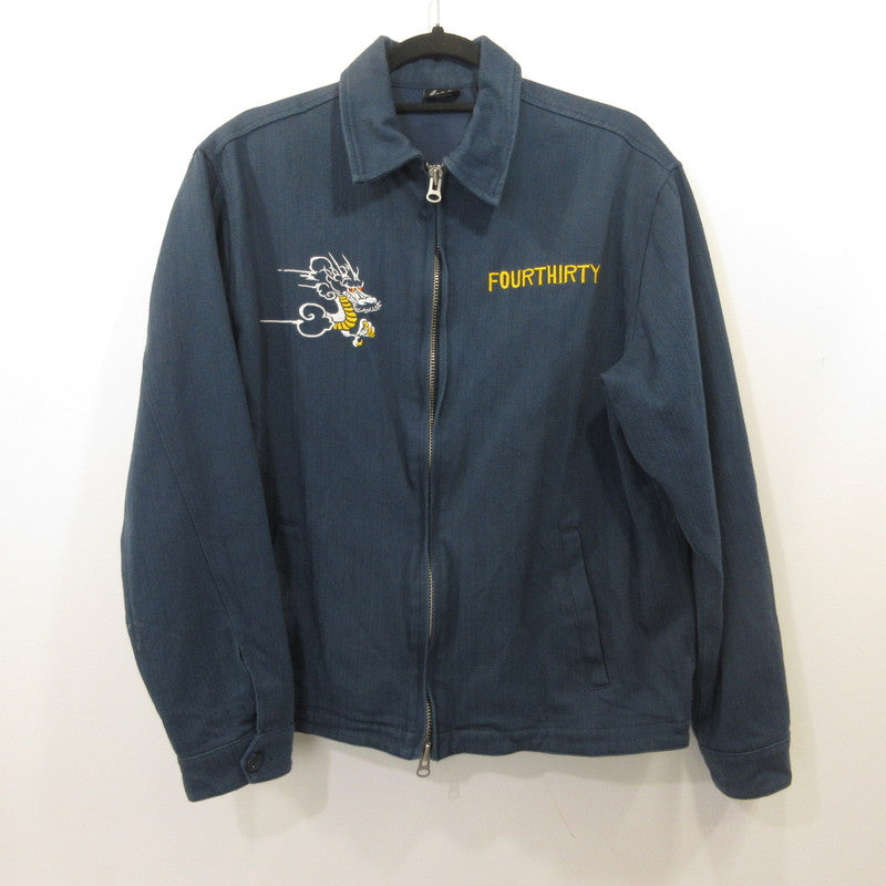430 - FOURTHIRTY - | フォーサーティー ska jacket w/emb スーベニアジャケット ブルー サイズ：1