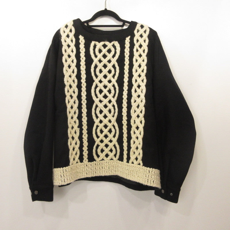 TAAKK | ターク KNIT EMBROIDERY PULLOVER その他トップス TA18AW-PO015 ブラック サイズ：3