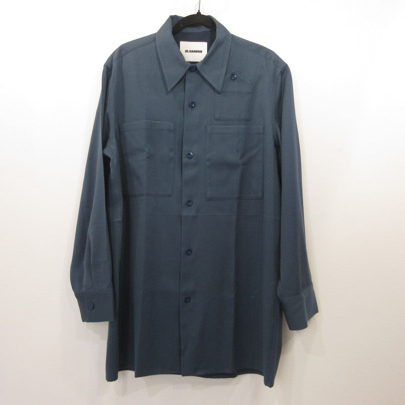 JIL SANDER | ジルサンダー OVERSIZED L/S SHIRT 長袖シャツ J22DL0106 ブルー サイズ：39