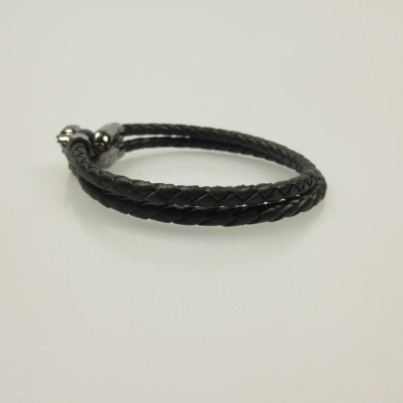 VERSACE | ヴェルサーチ ラ メドゥーサ レザー ブレスレット ブレスレット DG05579 ブラック