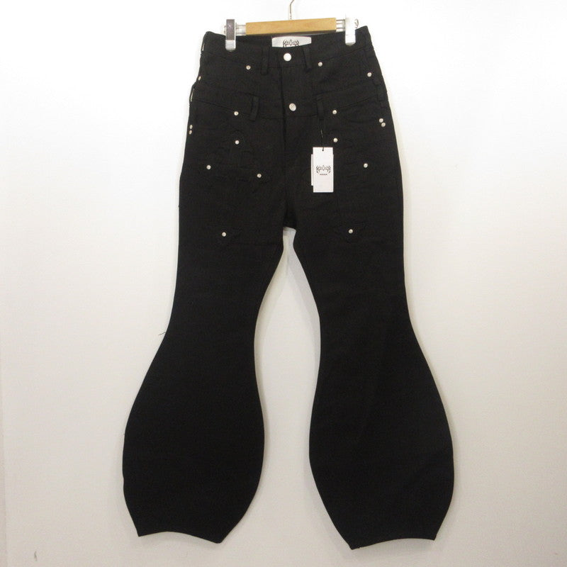 Cross Flare Denim デニムパンツ ブラック サイズ：S