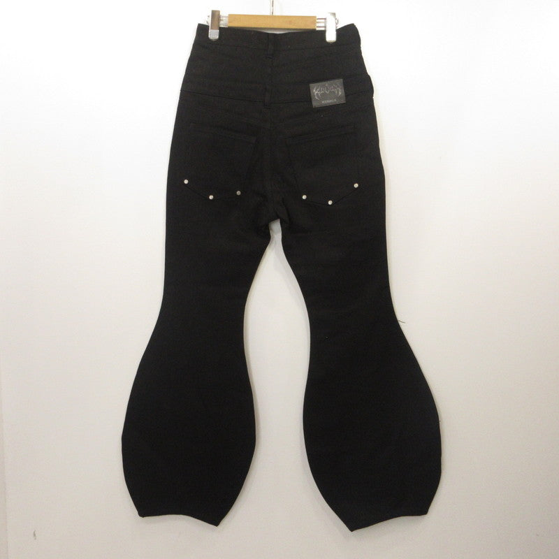 Cross Flare Denim デニムパンツ ブラック サイズ：S
