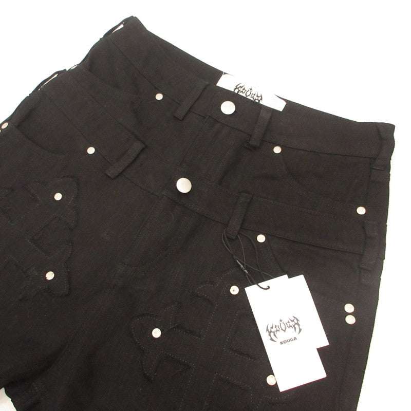 Cross Flare Denim デニムパンツ ブラック サイズ：S
