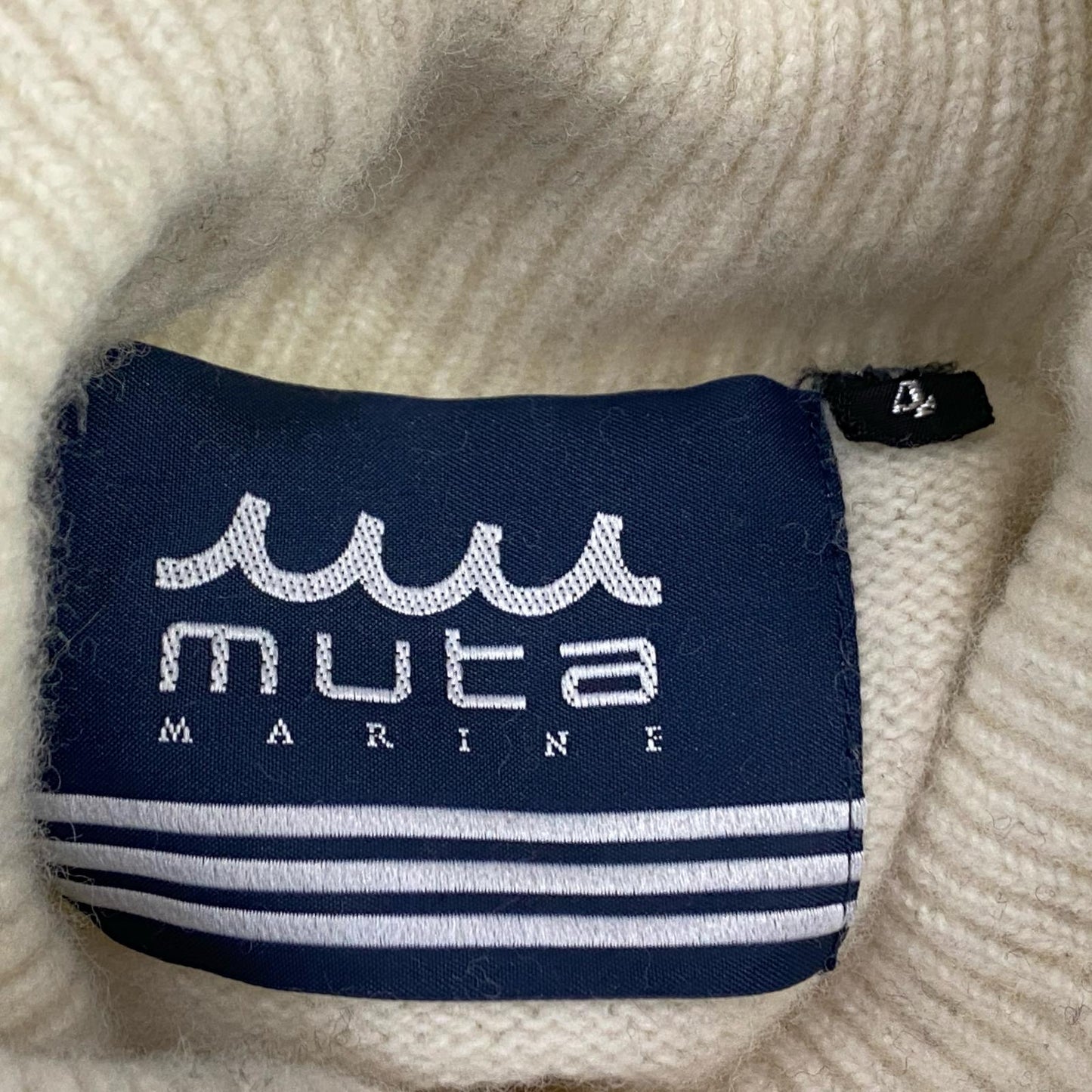 MUTA MARINE | ムータマリン BORDER WAVE セーター MMJC-443063 ホワイト サイズ：4【姫路東店】