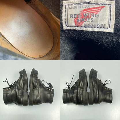RED WING | レッドウィング SuperSole 6-inch Moc ブーツ 8133 プリント羽タグ US7 ブラック【姫路東店】