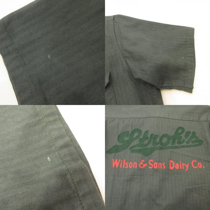 JOE McCOY | ジョーマッコイ 8HU HBT WORKSHIRT S/S / STROH'S 半袖シャツ MS20011 ｻｲｽﾞ:14 オリーブ