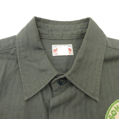JOE McCOY | ジョーマッコイ 8HU HBT WORKSHIRT S/S / STROH'S 半袖シャツ MS20011 ｻｲｽﾞ:14 オリーブ