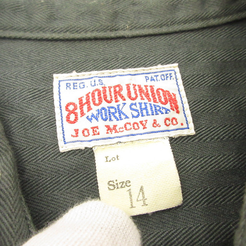 JOE McCOY | ジョーマッコイ 8HU HBT WORKSHIRT S/S / STROH'S 半袖シャツ MS20011 ｻｲｽﾞ:14 オリーブ