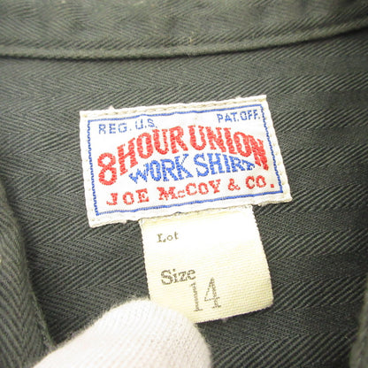 JOE McCOY | ジョーマッコイ 8HU HBT WORKSHIRT S/S / STROH'S 半袖シャツ MS20011 ｻｲｽﾞ:14 オリーブ