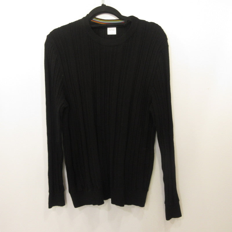Paul Smith | ポール・スミス Shadow Stripe クルーネックニット ニット 233457 ブラック サイズ：L
