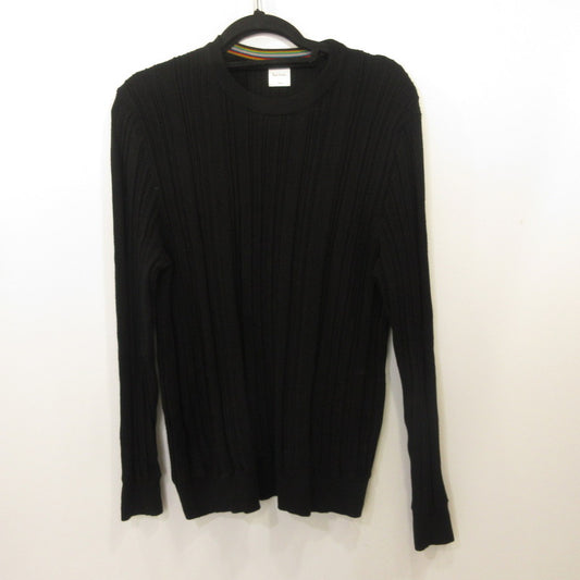 Paul Smith | ポール・スミス Shadow Stripe クルーネックニット ニット 233457 ブラック サイズ：L