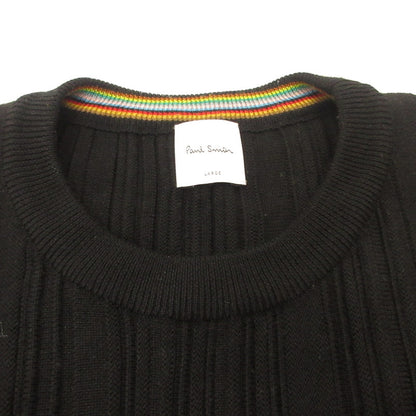 Paul Smith | ポール・スミス Shadow Stripe クルーネックニット ニット 233457 ブラック サイズ：L