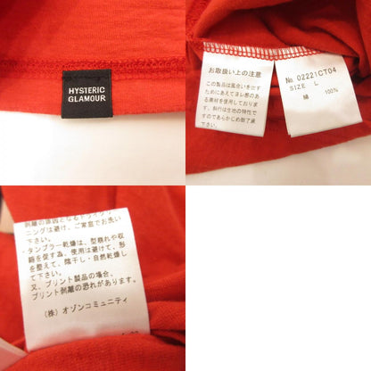 HYSTERIC GLAMOUR | ヒステリックグラマー CAR LOGO CAMERA GIRL Tシャツ 半袖Ｔシャツ 02221CT04 オレンジ サイズ：L