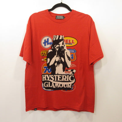 HYSTERIC GLAMOUR | ヒステリックグラマー CAR LOGO CAMERA GIRL Tシャツ 半袖Ｔシャツ 02221CT04 オレンジ サイズ：L