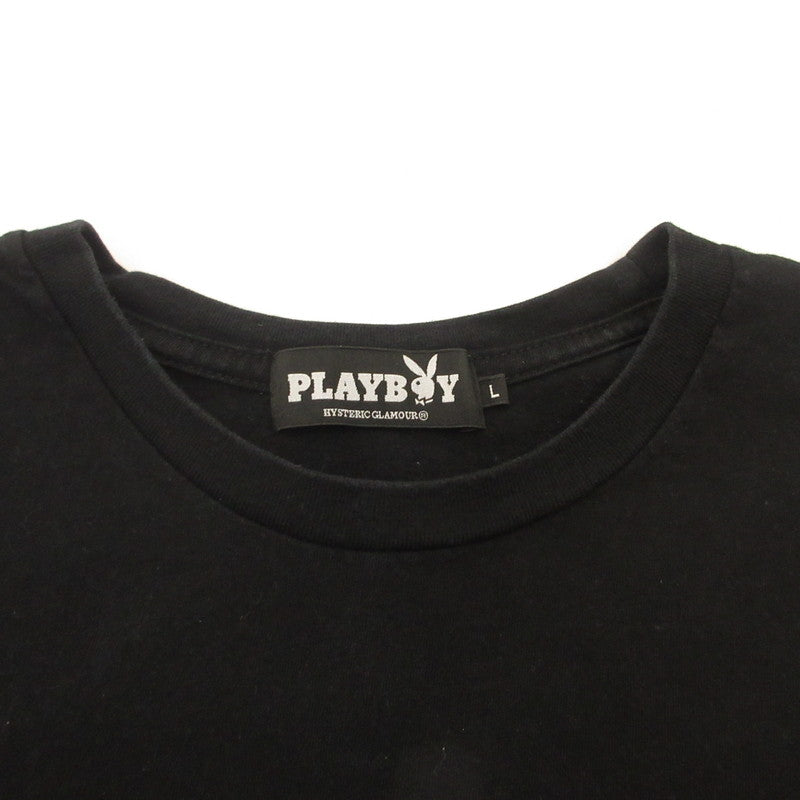 HYSTERIC GLAMOUR | ヒステリックグラマー 半袖Ｔシャツ 12191CT04 ×PLAY BOY ブラック サイズ：L
