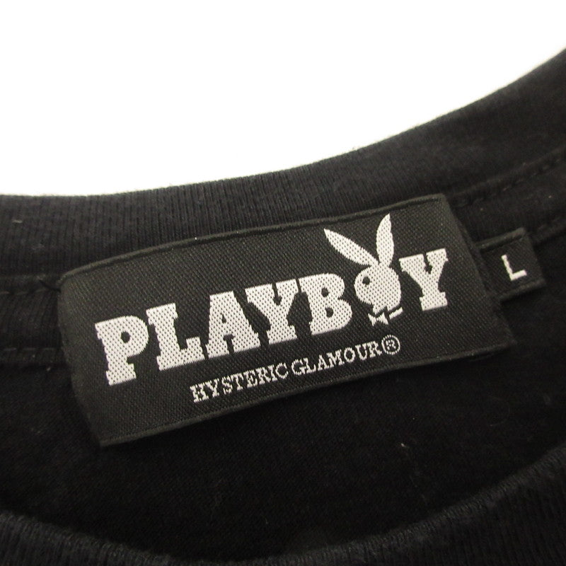 HYSTERIC GLAMOUR | ヒステリックグラマー 半袖Ｔシャツ 12191CT04 ×PLAY BOY ブラック サイズ：L