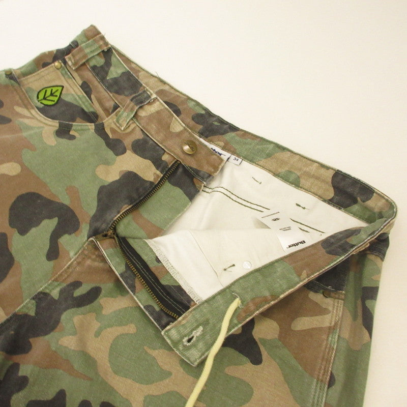 Butter Goods | バターグッズ Weather Gear Denim Jeans Woodland Camo パンツ USED加工