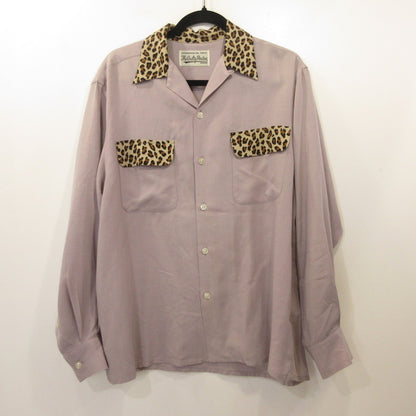 WACKOMARIA | ワコマリア TWO TONE 50'S OPEN COLLAR SHIRT 長袖シャツ 23FW-WMS-OC11 パープル サイズ：S