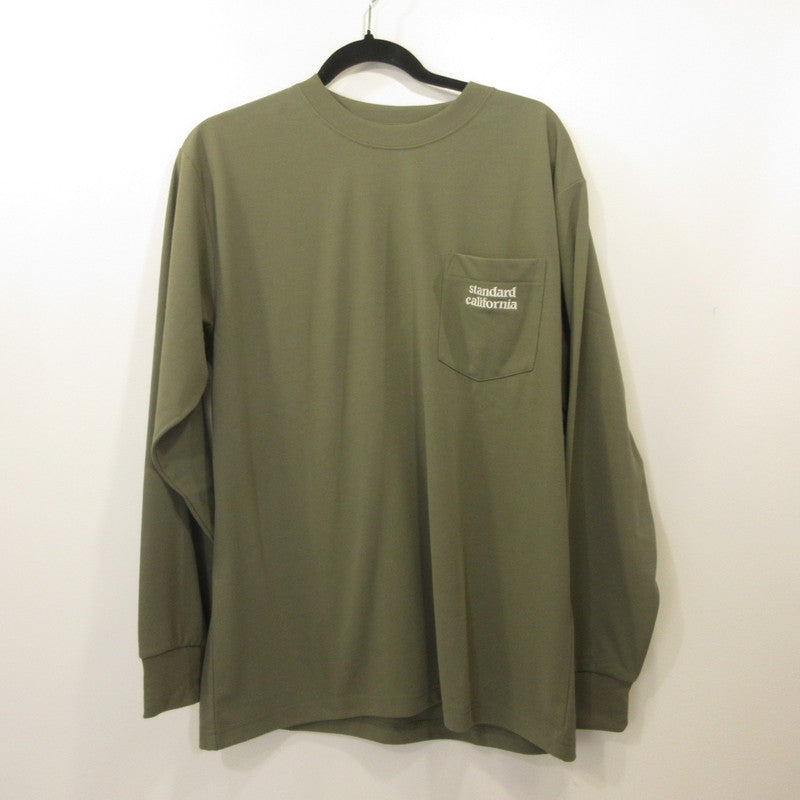 STANDARD CALIFORNIA | スタンダードカリフォルニア SD Tech Dry Active Logo Pocket Long Sleeve T 長袖Ｔシャツ カーキ サイズ：L