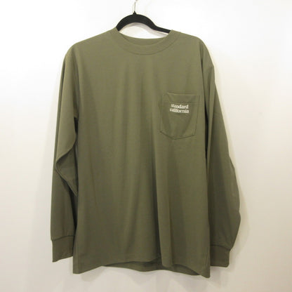 STANDARD CALIFORNIA | スタンダードカリフォルニア SD Tech Dry Active Logo Pocket Long Sleeve T 長袖Ｔシャツ カーキ サイズ：L