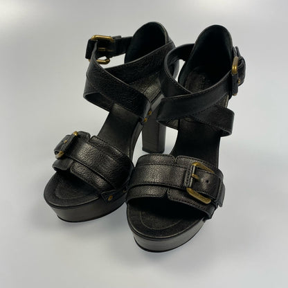 BURBERRY BLUE LABEL | バーバリーブルーレーベル サンダル E2402-308 サイズ:5 ブラック【姫路東店】