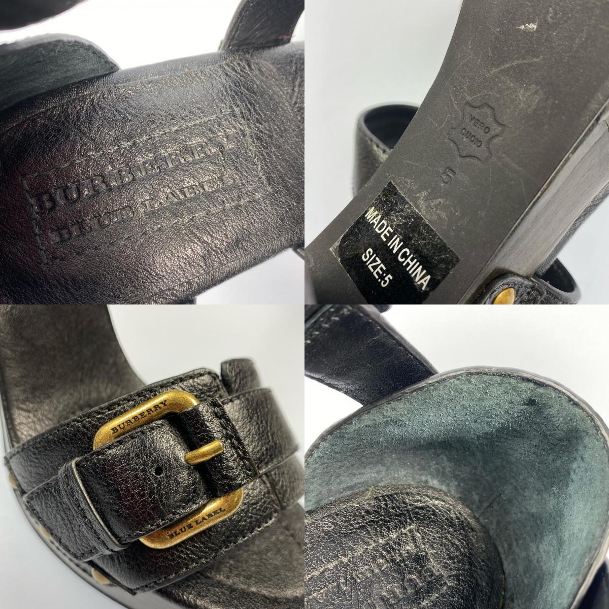 BURBERRY BLUE LABEL | バーバリーブルーレーベル サンダル E2402-308 サイズ:5 ブラック【姫路東店】