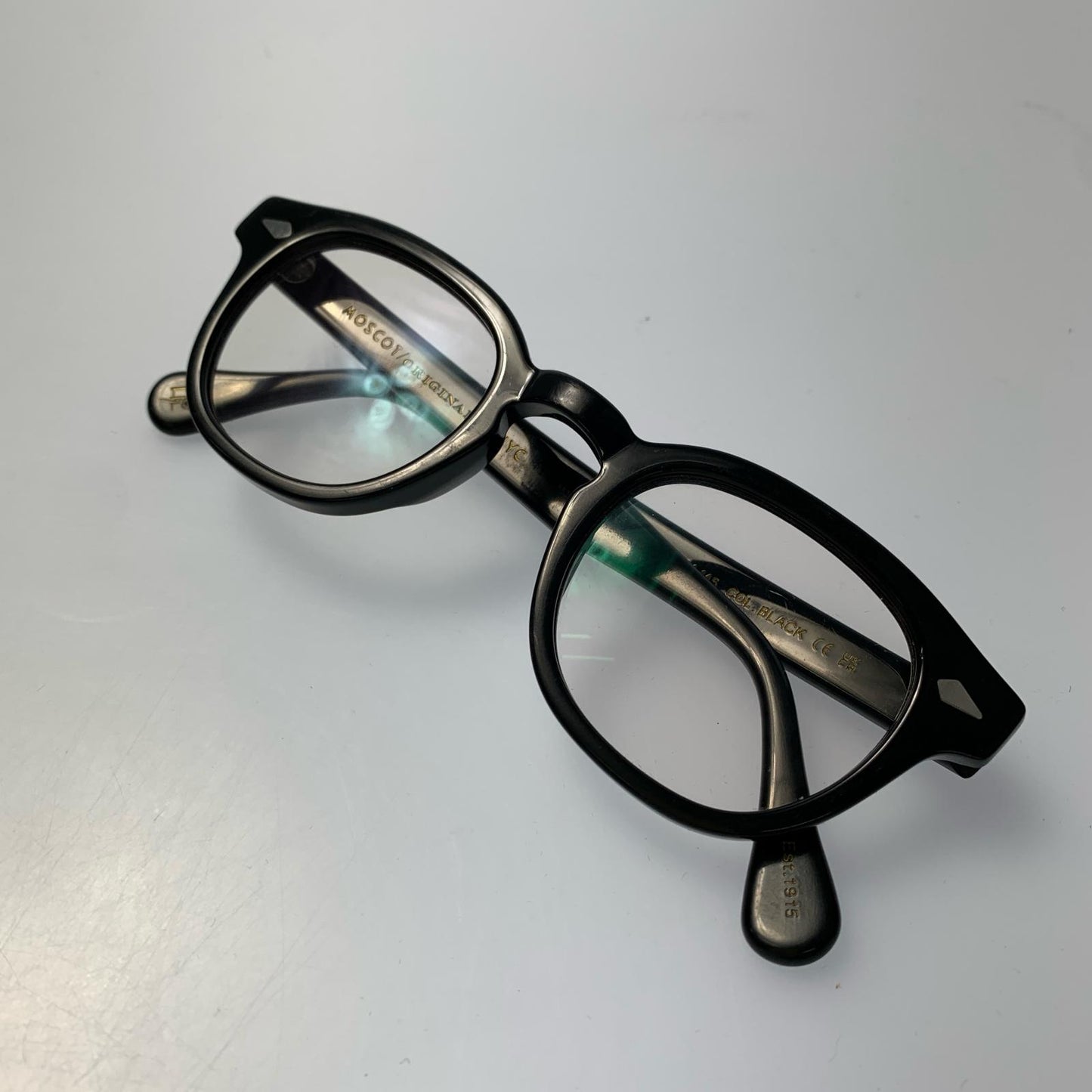 MOSCOT | モスコット LEMTOSH メガネ ｻｲｽﾞ:46□24 度入りレンズ ブラック