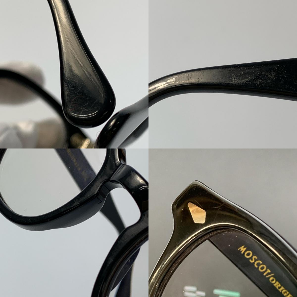MOSCOT | モスコット LEMTOSH メガネ ｻｲｽﾞ:46□24 度入りレンズ ブラック