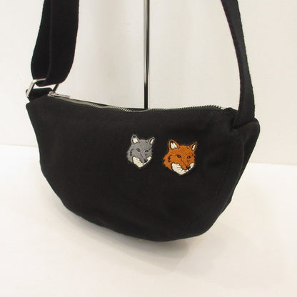 MAISON KITSUNE | メゾンキツネ DOUBLE FOX HEAD FADED BUMBAG ショルダーバッグ OM511CFWW0096 ブラック