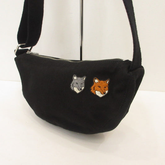 MAISON KITSUNE | メゾンキツネ DOUBLE FOX HEAD FADED BUMBAG ショルダーバッグ OM511CFWW0096 ブラック