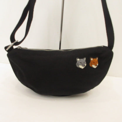MAISON KITSUNE | メゾンキツネ DOUBLE FOX HEAD FADED BUMBAG ショルダーバッグ OM511CFWW0096 ブラック