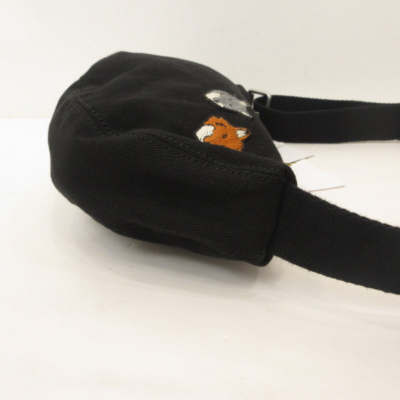 MAISON KITSUNE | メゾンキツネ DOUBLE FOX HEAD FADED BUMBAG ショルダーバッグ OM511CFWW0096 ブラック