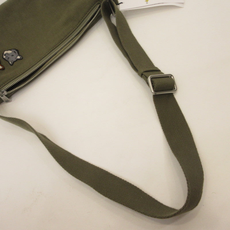 MAISON KITSUNE | メゾンキツネ DOUBLE FOX HEAD FADED BUMBAG ショルダーバッグ OM511CFWW9112 カーキグリーン