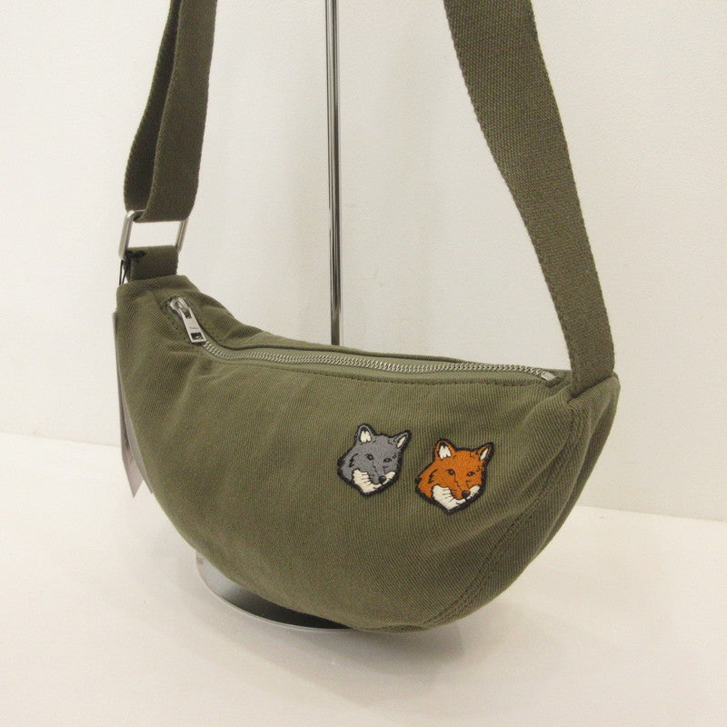 MAISON KITSUNE | メゾンキツネ DOUBLE FOX HEAD FADED BUMBAG ショルダーバッグ OM511CFWW9112 カーキグリーン