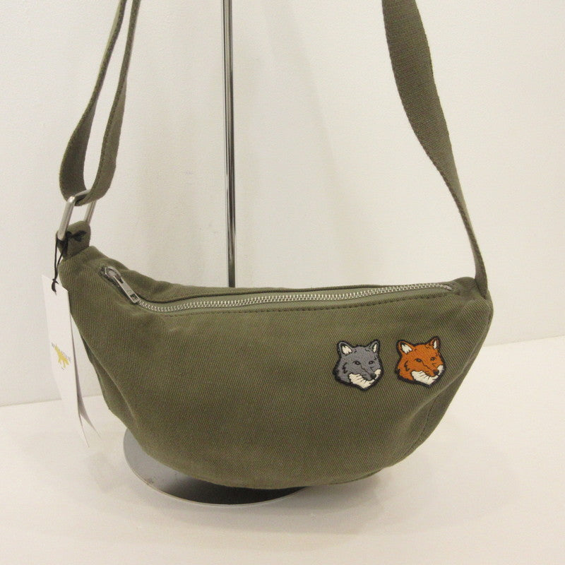 MAISON KITSUNE | メゾンキツネ DOUBLE FOX HEAD FADED BUMBAG ショルダーバッグ OM511CFWW9112 カーキグリーン