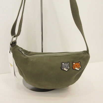 MAISON KITSUNE | メゾンキツネ DOUBLE FOX HEAD FADED BUMBAG ショルダーバッグ OM511CFWW9112 カーキグリーン