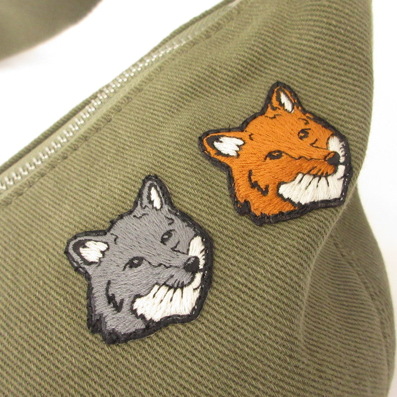 MAISON KITSUNE | メゾンキツネ DOUBLE FOX HEAD FADED BUMBAG ショルダーバッグ OM511CFWW9112 カーキグリーン