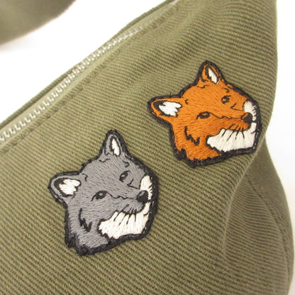 MAISON KITSUNE | メゾンキツネ DOUBLE FOX HEAD FADED BUMBAG ショルダーバッグ OM511CFWW9112 カーキグリーン