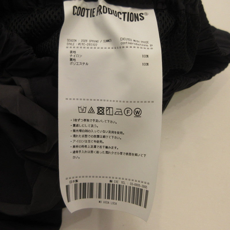 COOTIE | クーティー Nylon Paneling Shin Cut Wide Track Pants パンツ CTE-26S122 ブラック サイズ：S