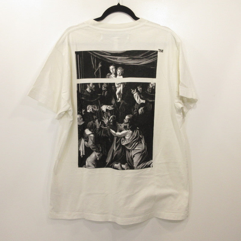 OFF-WHITE | オフホワイト CARAVAGGIO SQUARE OVER TEE 半袖Ｔシャツ OMAA038S20185005 ホワイト サイズ：XS
