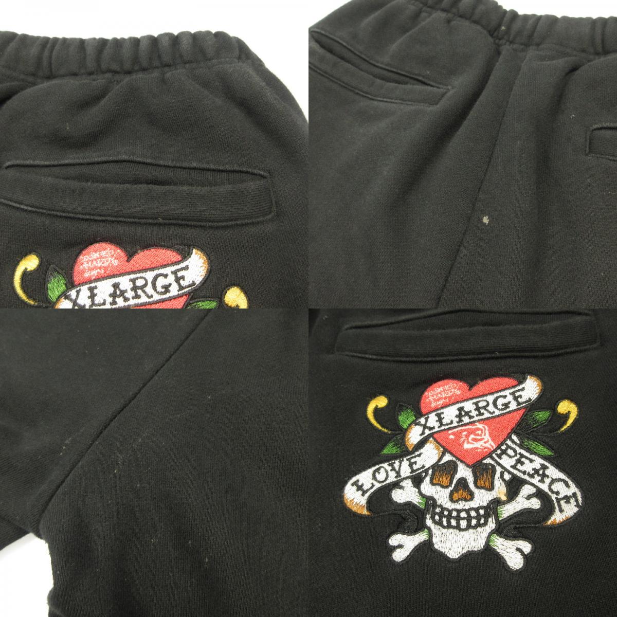 X-LARGE | エクストララージ SWEAT PANTS パンツ 101223031020 ×Ed Hardy ブラック サイズ：S