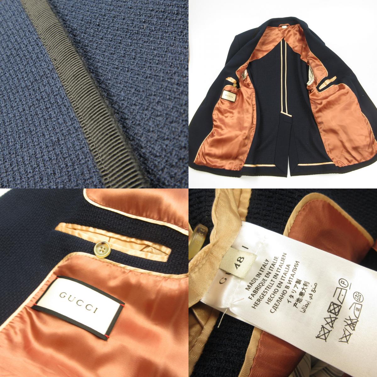 GUCCI | グッチ テーラードジャケット 456337 2016年製 ネイビー サイズ：48