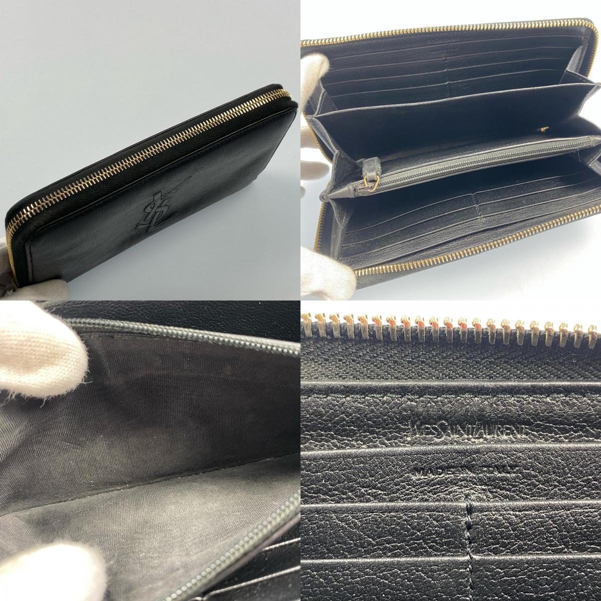 YVES SAINT LAURENT | イヴ・サンローラン 長財布 352904 ラウンドファスナー長財布 ブラック【姫路東店】