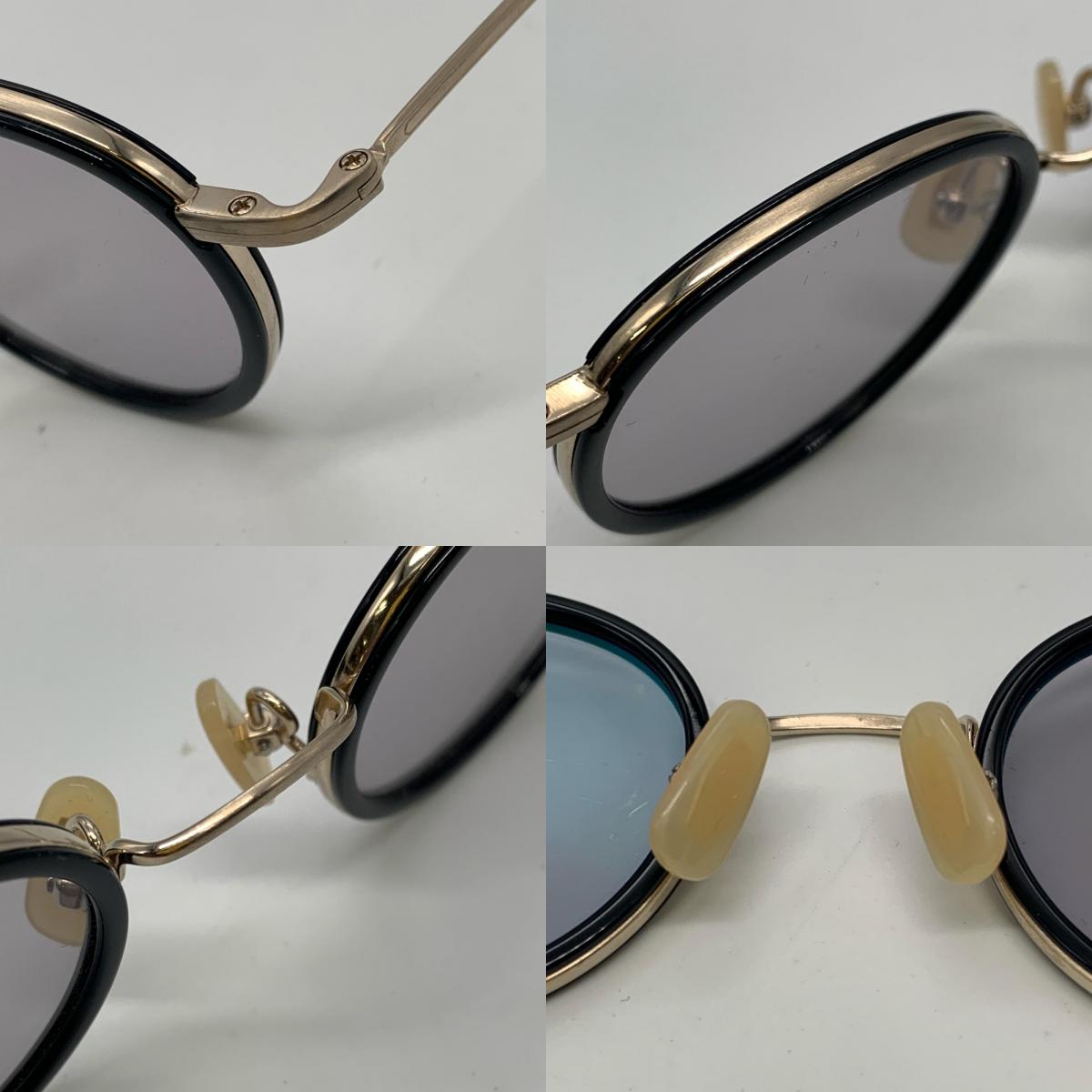 【中古】金子眼鏡 | カネコガンキョウカネコメガネ サングラス KS-010 ｻｲｽﾞ:45□24 ブラック【姫路東店】
